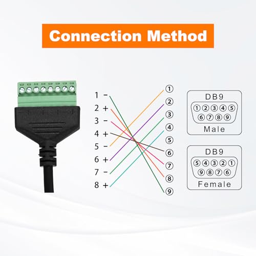 Adaptateur DB9 mâle vers bornes à vis sans soudure pour projet audio vidéo KTV - 5