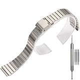 WRISTARMOR Stainless Steel Watchband Accessories Compatible with Caiso A158WA A168WH AE1200WH F108WH AQ-230A A700W LA670WGA Mens Watch Strap 18mm Replacement Band