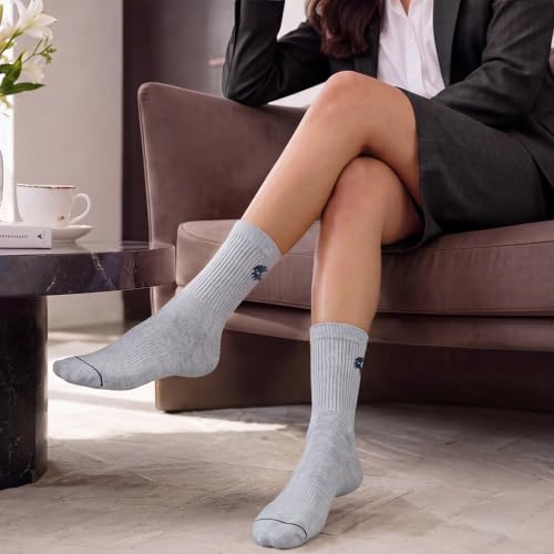 Image of Neeman's Crew Length Socks for Men & Women | Premium Cotton Blend | Soft, Breathable & Moisture-Wicking | Reinforced Heel & Toe | Everyday Comfort Socks | Pack of-3