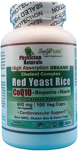 Organic Red Yeast Rice w CoEnzyme Q10 and Piperine 600 mg High Absorption 100 Veg Caps 1200 mg per Serving image 4