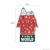 Open Road Brands Peanuts Joy To the World Snoopy Dog House Wood Wall Decor - Cute Snoopy Christmas Decor for Home #5