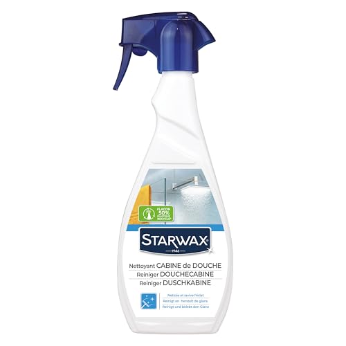STARWAX - Anti-Kalk-Reiniger für Duschkabinen - Multi-Flächen-Reinigungsmittel - Reinigt, entfernt Kalk und gibt Glanz - Täglicher Gebrauch - Spray 500 ml
