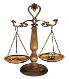 OwlGift Vintage Metal Lawyer Scale of Justice Libra, Decorative Jewelry Storage, Antique Tray...