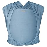 Hoppediz Baby-Tragetuch ab Geburt, Neugeboren bis Kleinkind, ultraleichtes Sommertuch, Hamburg ocean 5,40 m