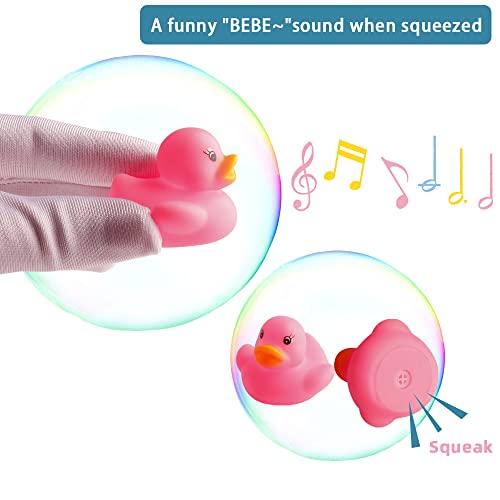 Umbresen Bath Duck Toys Yellow Rubber Ducks Preschool Bathtub Float Squeak Duckies Gift For Baby Toddler Infant Shower Car Pool Halloween Christmas Decorations (Pink Set Of 20) #TOP3