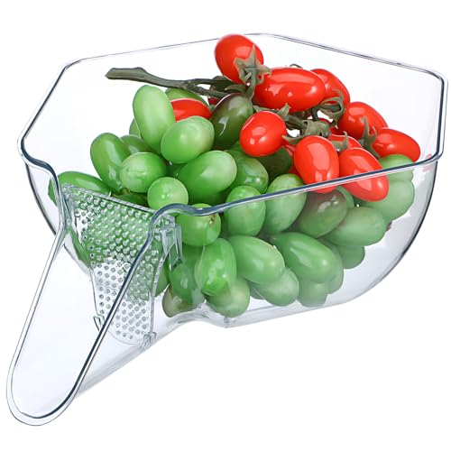 ABOOFAN Multi Functional Drain Basket Kitchen Drainage Basket Funnel Drain Filter Large Capacity Vegetable Washing Basket Dry and Wet Separation Fruit Tray