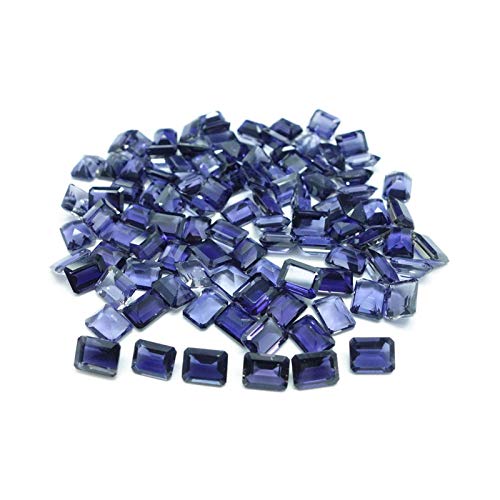 Iolite 6x4mm octogone AAA pour remplacer une pierre perdue ou réparer un bijou
