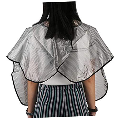 KALLORY Aventais De Plástico Capa Transparente Avental De Barba Salão De Beleza Capa De Cabelo Barbe