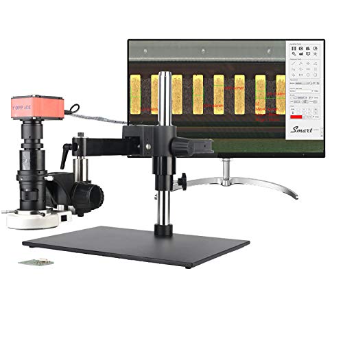 KOPPACE 20X-200X 4K 8.3 Million Pixels Electron Microscope Cross Arm Bracket Can Take Pictures Video Measuring Microscope