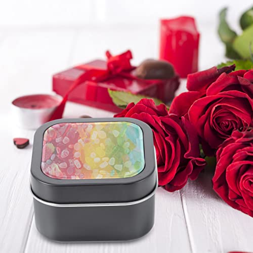 Image of Tin Containers with Lids Square Metal Tins with Window Lids 2.63 X 2.63 X 1.57 in Storage Tins for Candle Making Diy Creams Balms Craft Supplies 15 Pack