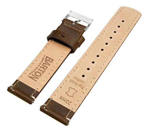 Image of BARTON Quick Release - Top Grain Leather Watch Band Strap - Choice of Colour & Width - 16mm, 18mm, 19mm, 20mm, 21mm 22mm, 23mm or 24mm