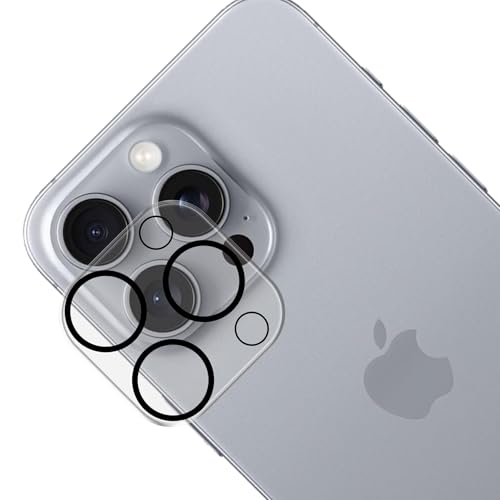 Image of Xmon Back Camera Lens Protector for iPhone 16 Pro Premium Camera Glass Protector Guard, Anti-Scratch, Ultra-Clear, Easy Installation