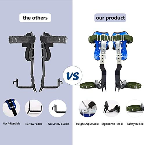 Djempps Tree Climbing Spikes Set, Adjustable Tree Climbing Spike 2 Gears And Non-Slip Pedal, Tree Climbing Spikes Tool For Climbing Trees, Picking Fruit, Outdoor #TOP1