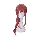 Lavar a mano únicamente Desconocido Anime Chainsaw Man Cosplay Disfraz Negro Gabardina Camisa Corbata Pantalones Largo Rojo Claro Trenza Hombres Mujeres Traje Uniforme