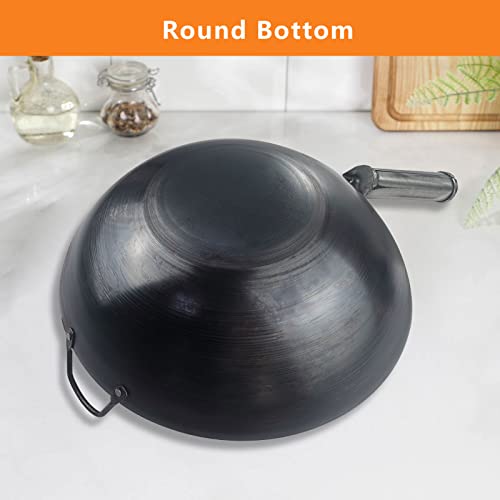 Wok de Hierro Fundido, 36 cm, sin Recubrimiento miniatura 3