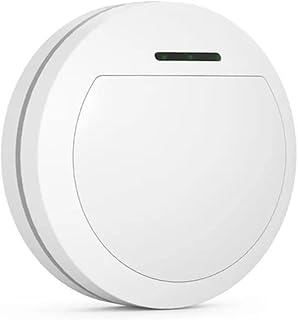 Sensor de movimiento con ángulo de detección de 90° y alcance de 12 m, conexión inalámbrica para sistema de seguridad del hogar, color blanco