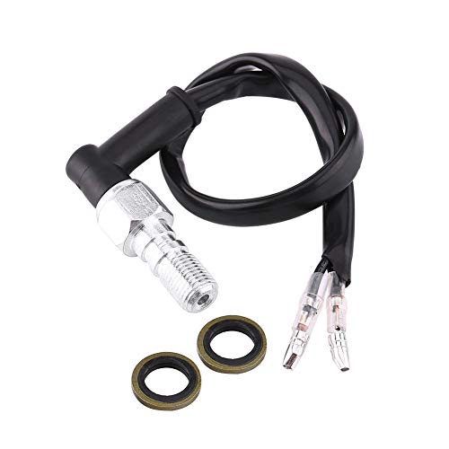 Hydraulic Brake Switch, Universal Motorcycle Rear Set Hydraulic Brake Light Switch with Washers(M10x1.25)