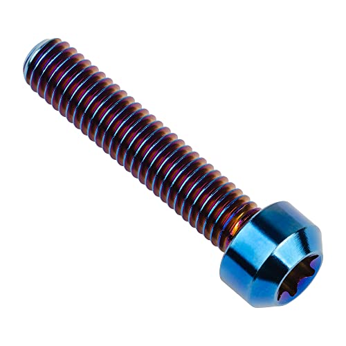 Image of Titanium Torx Square Head M6 x 10 15 20 25 30 35 40 45 50 60 65 70 80mm Screw Pack of 5 (Burn Blue, M6x30mm)