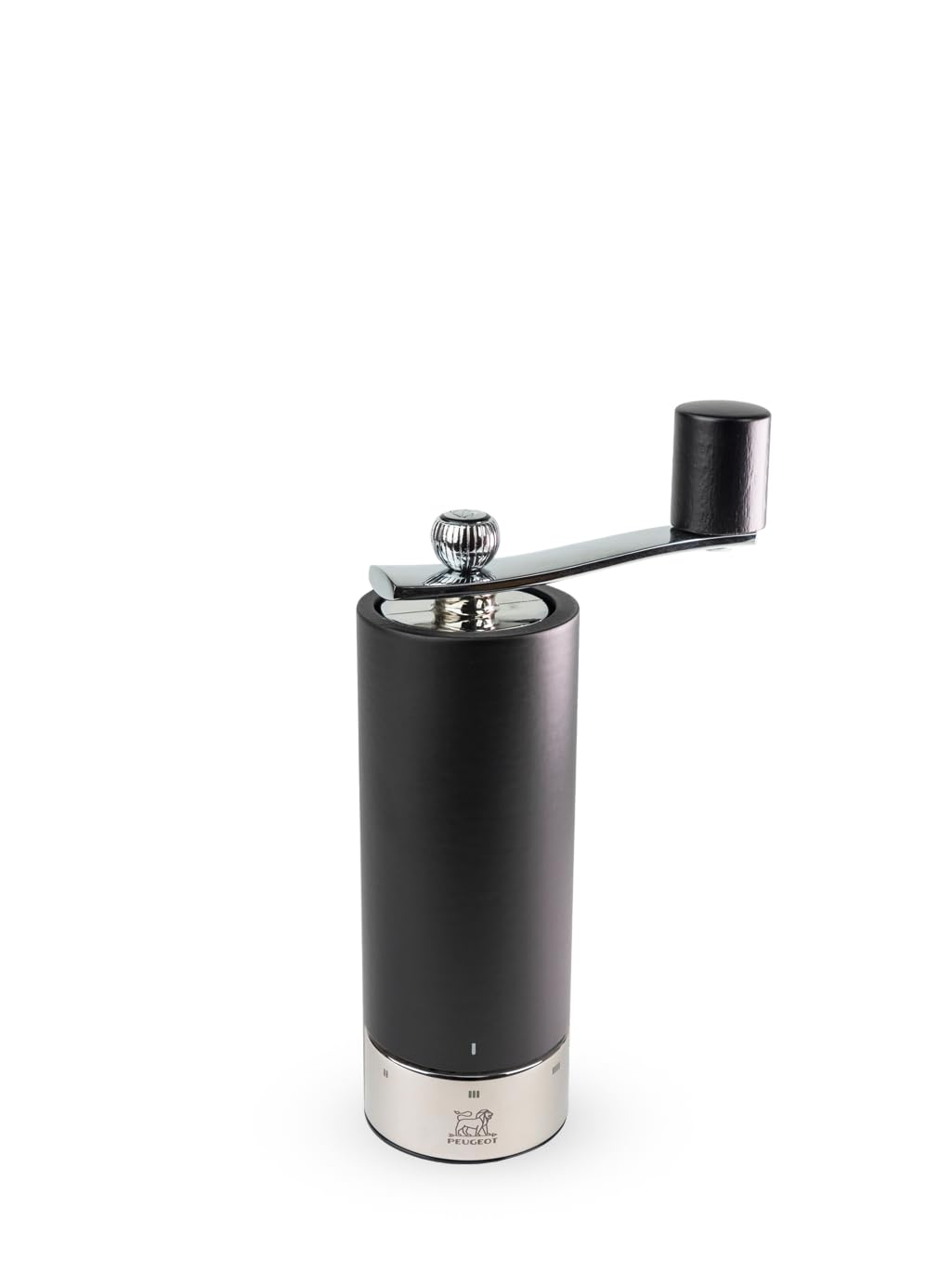 PEUGEOT - Isen u'Select 18 cm Pepper Mill - 6 Predefined Grind Settings - Powdered Salt Innovation, Zirlion Mechanism - Natural PEFC-Certified Beechwood and Stainless Steel - Made in France