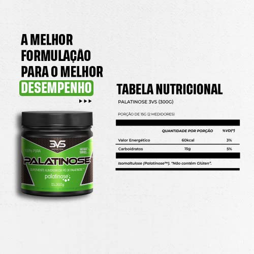 Palatinose 300G 3VS Nutrition | Carboidrato funcional de baixo índice glicêmico