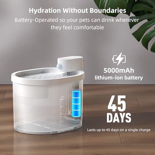 Fuente de Agua para Gatos uahpet inalámbrica con filtro miniatura 3