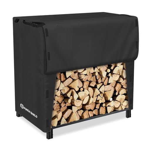 Porch Shield Waterproof Firewood Rack Cover 4ft Heavy Duty Wood Pile Cover for Outdoor Log Racks