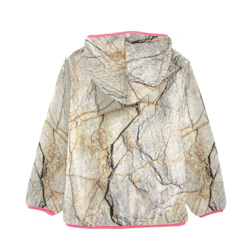GuoChe Marble Vintage Beige Pattern Sherpa Lined Toddler Hoodie2