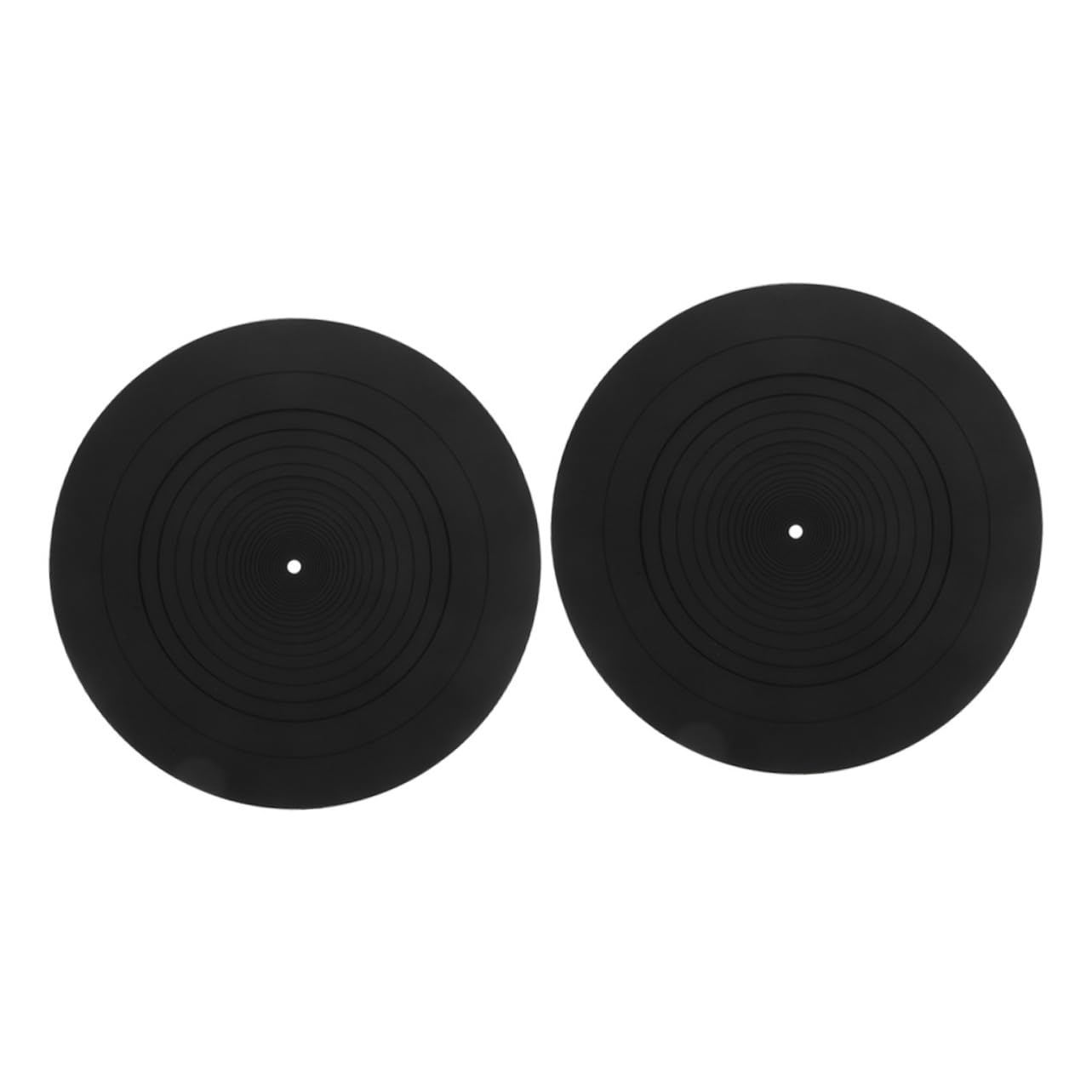 2 Stück Schwarze Silikon Plattentellermatten für Plattenspieler