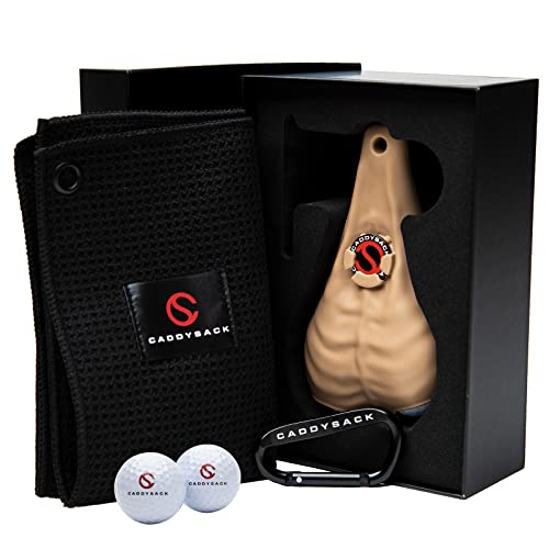 CADDYSACK Golf Ball Holder and Dispenser with Golf Towel, 2 Golf Balls