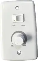 Controlador Chave Rotativa Bivolt com Tecla Liga/Desliga 400W para Ventilador Oscilante de Parede ou Coluna