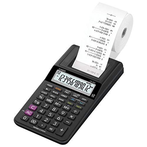 Calculadora Com Bobina HR-8RC-WE-B-DC 12 Dígitos Preta Casio