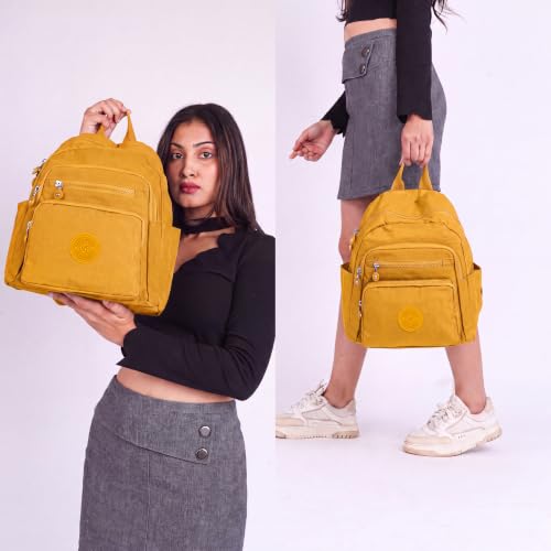Image of TS WITH TECHSUN Stylish Lightweight Water Resistant Backpack for Women Girls | Anti-Theft Adjustable Shoulder Strap Bag | Multipocket Daypack for Travel, Shopping, Office, Work