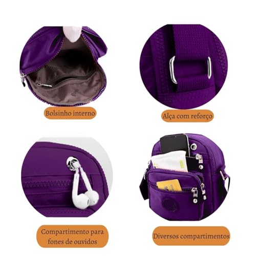 Bolsa Feminina Casual Mini Shoulder Bag Estilosa Moderna Alça Transversal Reforçada Moda Bolsinha Ti