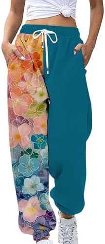 Pantalon De Yoga Femme Pantalon De Jogging Femme Fleuri Taille