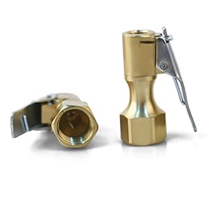 Bandenvulventiel connector ventieldop 6,35 mm (1/4 “) messing, 2 stuks