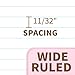 SUNEE Spiral Notebook, 1-Subject, Wide Ruled Paper, 8