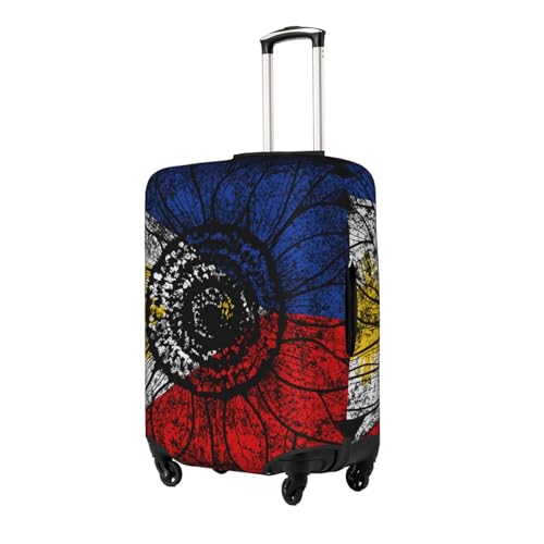 Travel Luggage Cover Vintage Sunflower Philippines Philippinese Flag Fashion Washable Baggage Suitcase Protector Fit For Luggage Large2