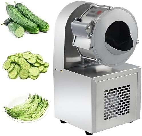 Professional Electric Vegetable Chopper, Stainless Steel Shredding Slicer for Cabbage, Potato, Carrot - Commercial Grade Dicing & Slicing with Large Feed Port, Perfect for Restaurants