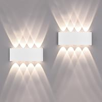 2 Pack Applique da Parete Esterno/Interno LED Applique da Esterni 16W 1600LM Up Down