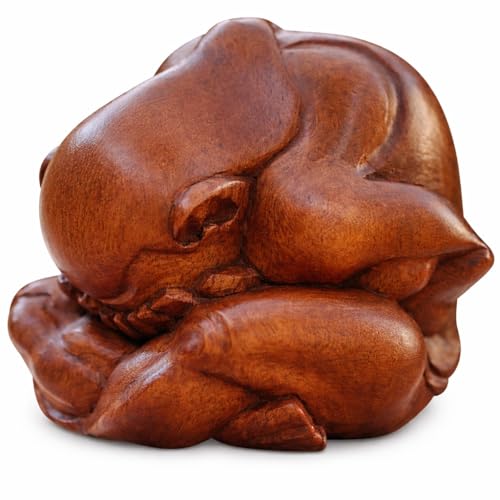 Estatua de Madera Weeping Yogi Buddha Meditación