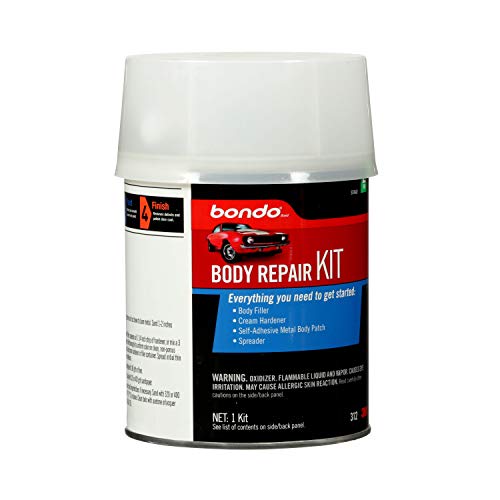 Bondo Body Repair Kit, Everything You Need To Get Started, 00312, Filler 1.57 Lb And Hardener 0.75 Oz, 1 Kit #TOP3