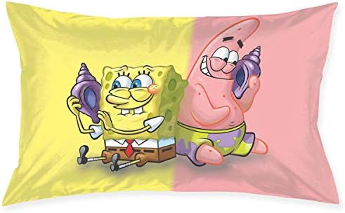 Pillow Cases Spongebob Squarepants Smile Throw Cushion Covers Body Pillow Cover for Car Sofa Bed Home Decor 20"x30"