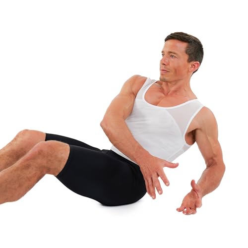 Esteem Apparel Original Men's Chest Compression Shirt to Hide Gynecomastia Slimming Shapewear (XX-Large, White)