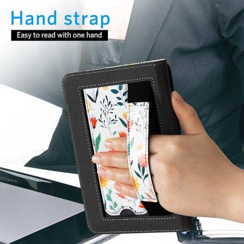 Image of CoBak Case with Stand for 6 inch Kindle (2024 & 2022, 11th Gen) - PU Leather Smart Cover with Auto Sleep /Wake & Hand Strap, Premium Protective Case for Kindle Basic, Floral