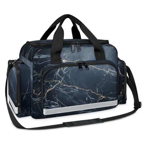GzLeyigou First Aid Bags Empty, Gothic Marble Emergency Bag First Aid Kit Multiple Compartment Kit Carrier On Call Trauma Bag For Paramedics Emergency Medical Supplies Kit