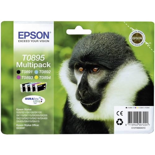 Evitez les pannes d'encre avec EPSON Multipack T0895 pack 4 couleurs C13T08954020