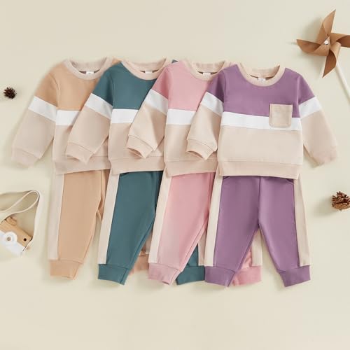 Mubineo Toddler Baby Boy Clothes Fashion Long Sleeve Sweatshirt Sweatpant Outfits Fall Winter Tops Pant Outfit Sweatsuit2