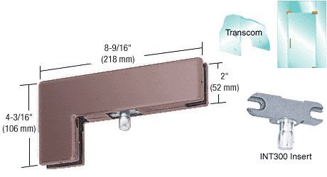 CRL PH40DU Dark Bronze Sidelite Transom Patch with 1NT300 Insert