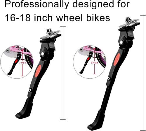 Cyfie Bike Kickstand For 16 18 Inch Wheel, Kids Bicycle Kickstand Center Mount Adjustable Kick Stands For 16-18 Inch Mountain Bike (For 16"-18" Wheel Bike) #TOP3