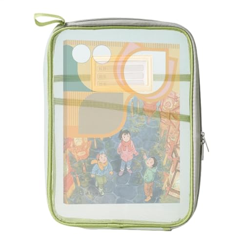 Carpeta transparente para documentos | Bolsa de archivos de gran capacidad | Organizador de cartera de archivos A4 | Carpeta transparente con cierre de cremallera | Bolsa de papelería resistente a la